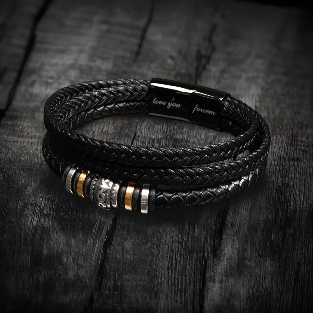 To My Grandson - My Life - Men's Bracelet