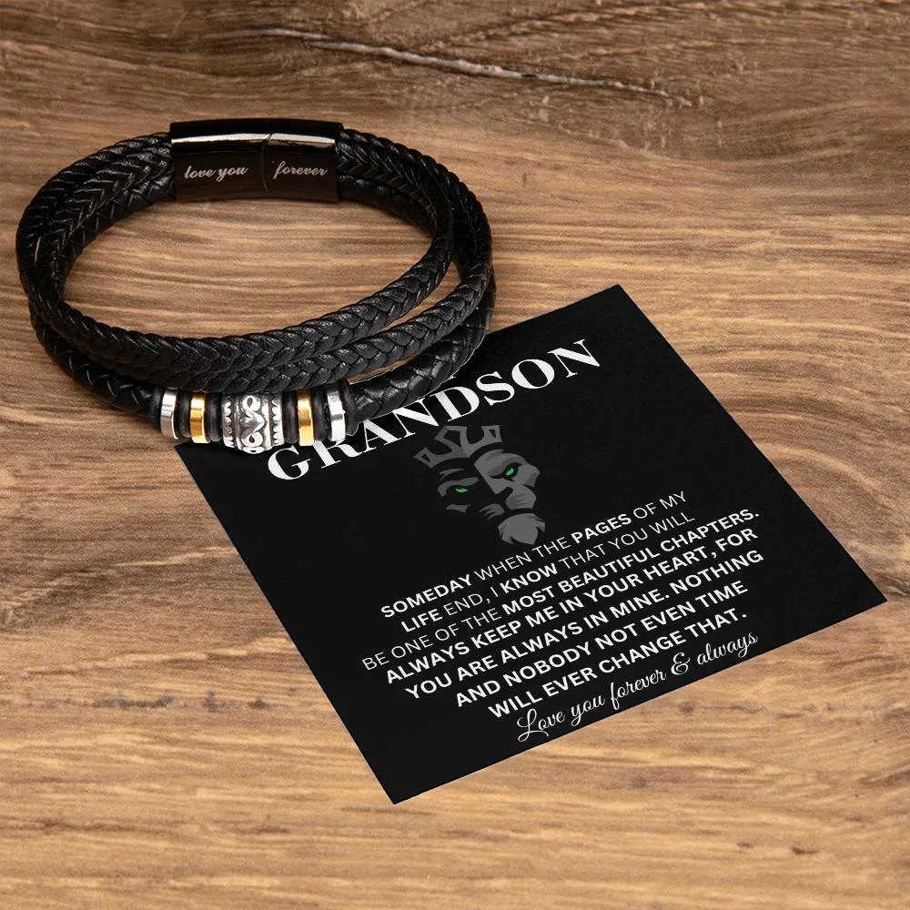 To My Grandson - My Life - Men's Bracelet