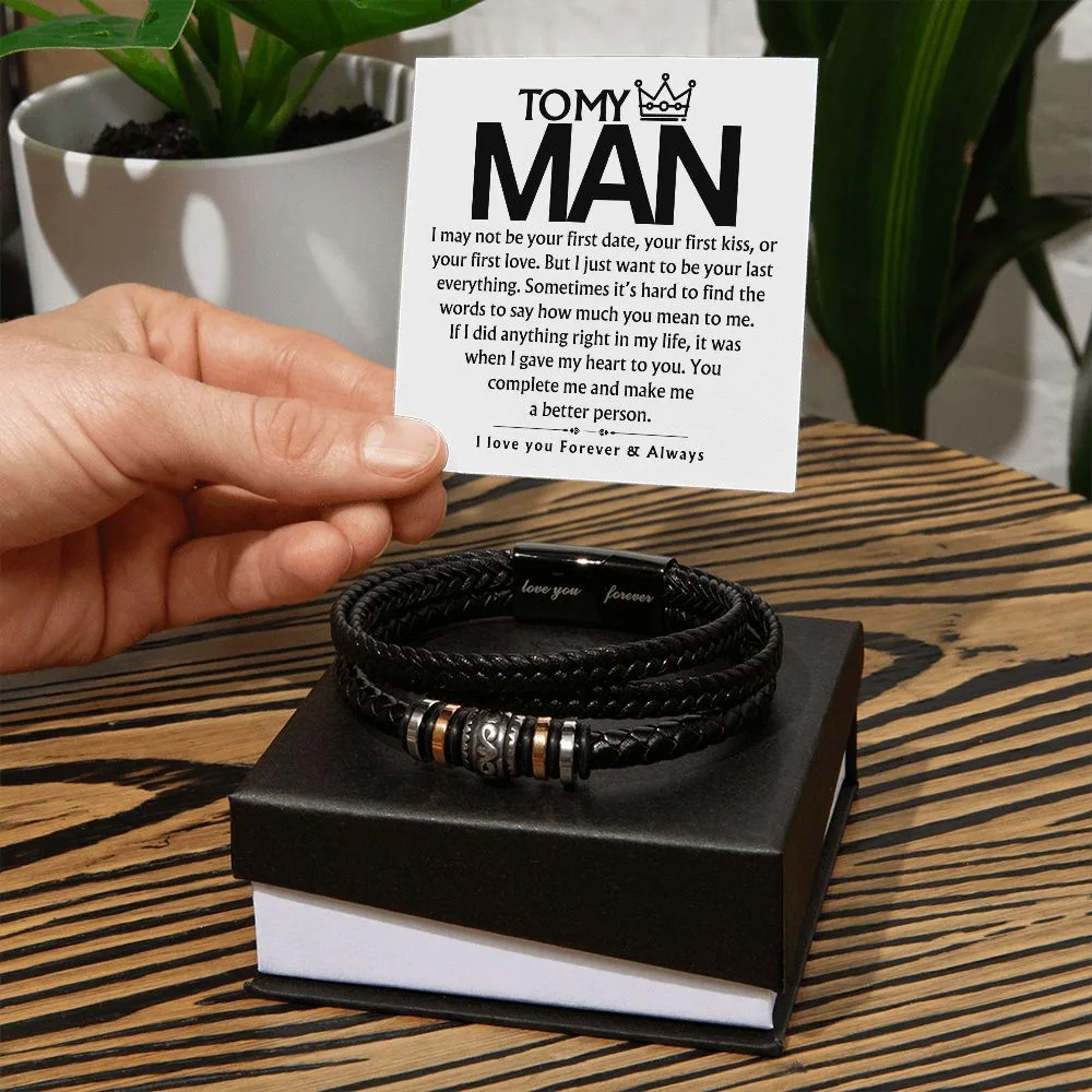 To My Man - Bracelet - I love you Forever & Always