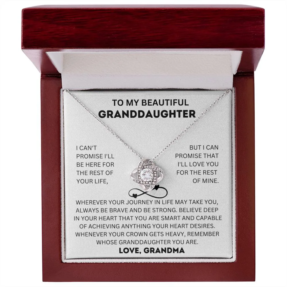 To My Beautiful Granddaughter Necklace