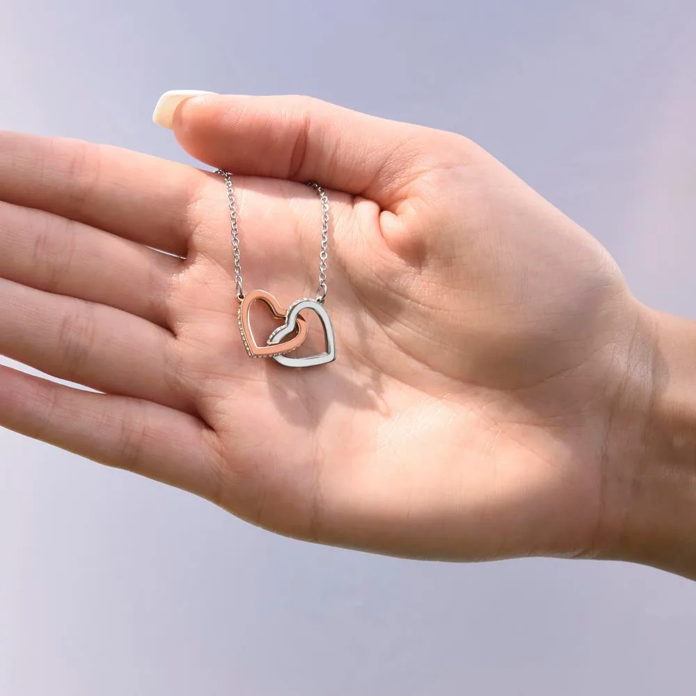 To My Beautiful Granddaughter - Grandma - Interlocking Hearts Necklace