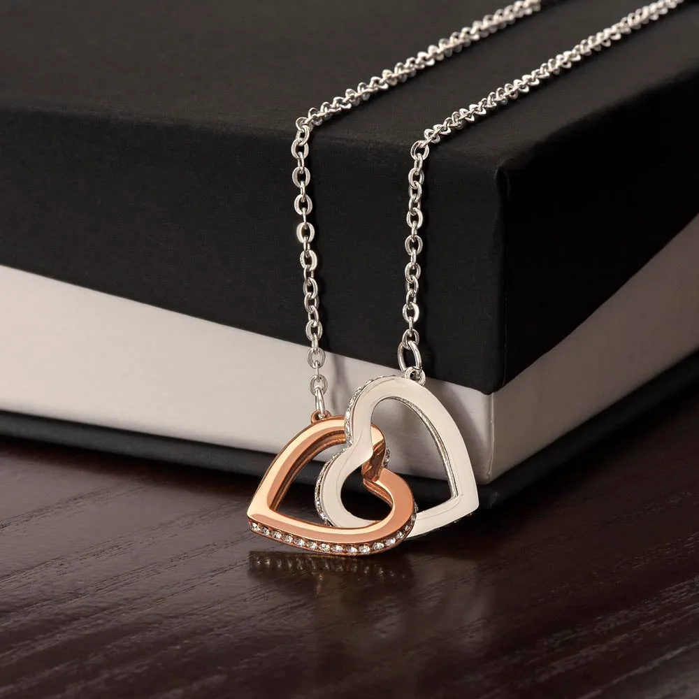 To My Lovely Soulmate - First Date - Interlocking Hearts Necklace