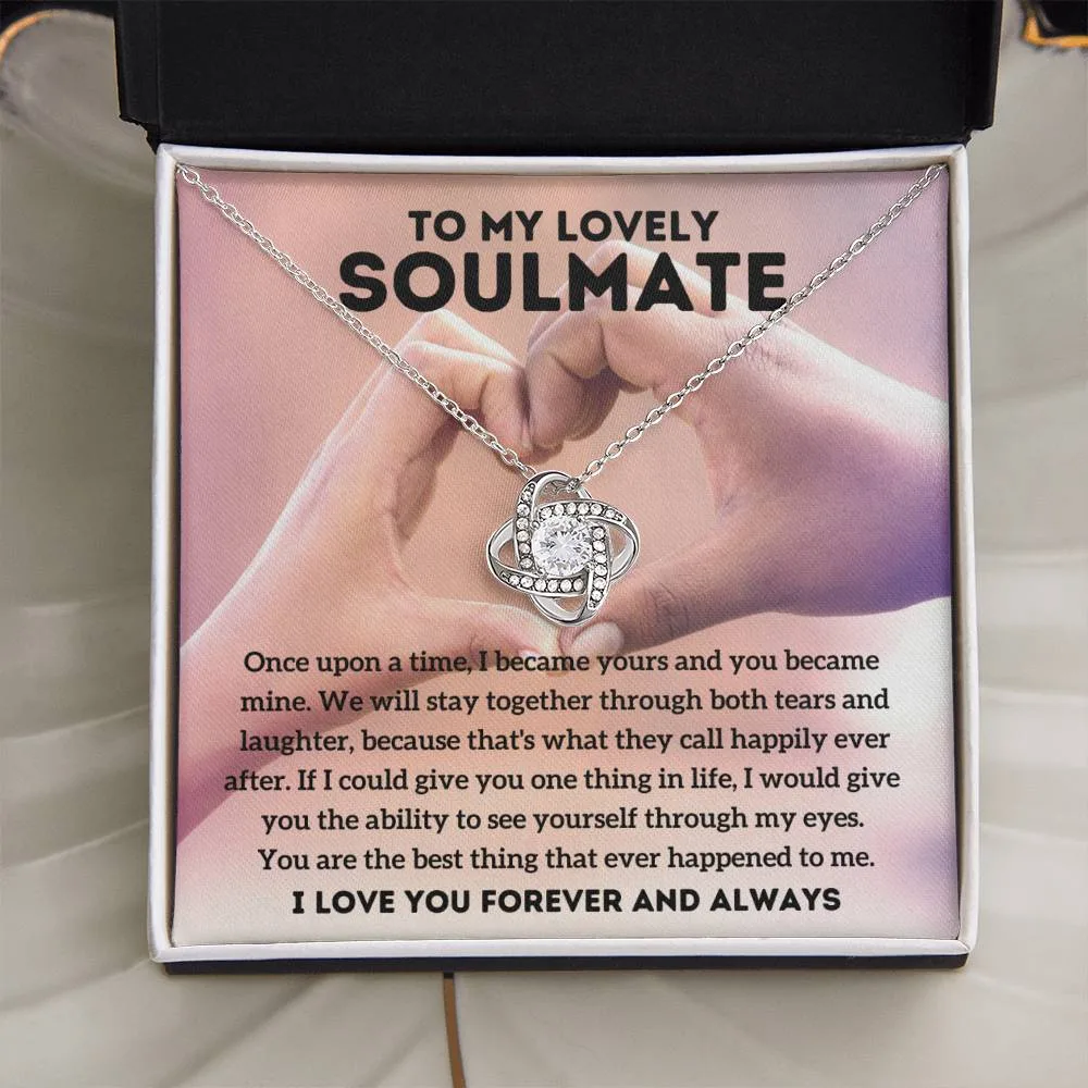 To My Lovely Soulmate - Once Upon - Love Knot Necklace