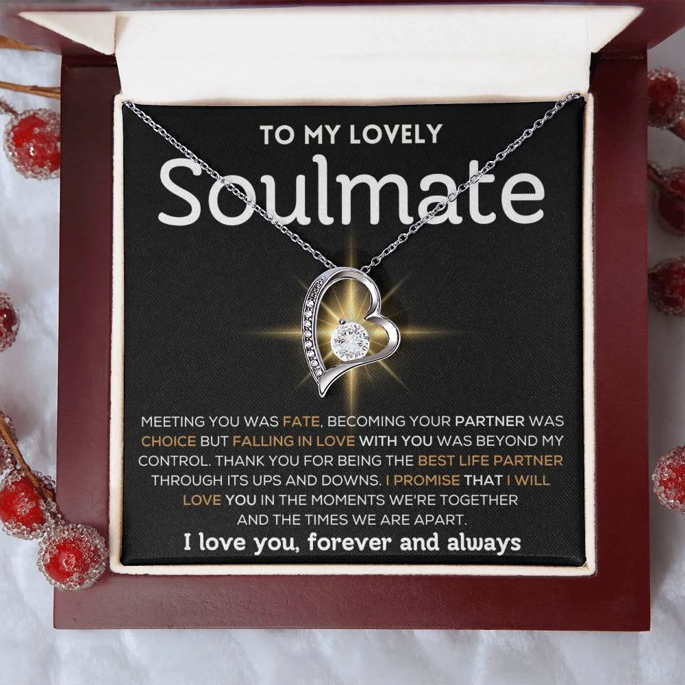 To My Lovely Soulmate - Forever & Always - Forever Love Necklace