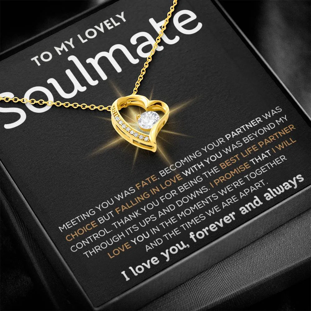To My Lovely Soulmate - Forever & Always - Forever Love Necklace