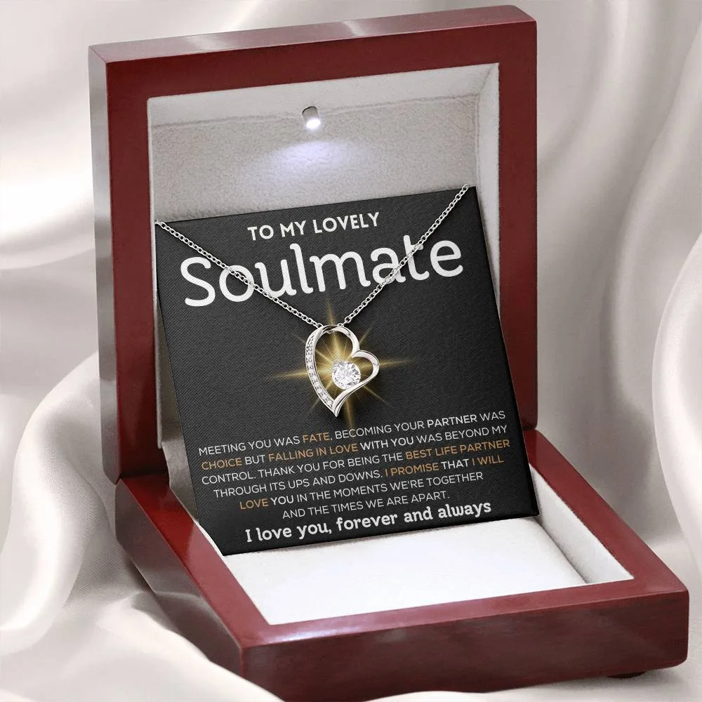 To My Lovely Soulmate - Forever & Always - Forever Love Necklace