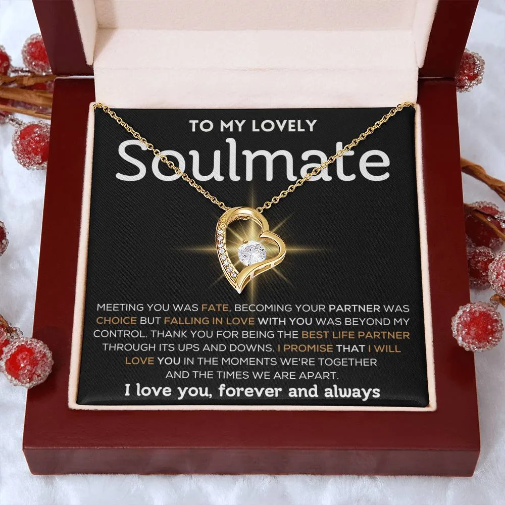 To My Lovely Soulmate - Forever & Always - Forever Love Necklace