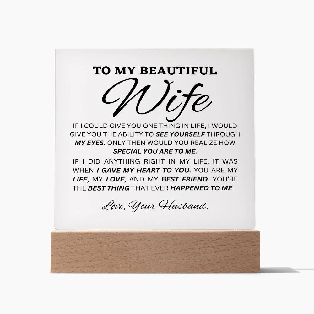 To My Beautiful Wife