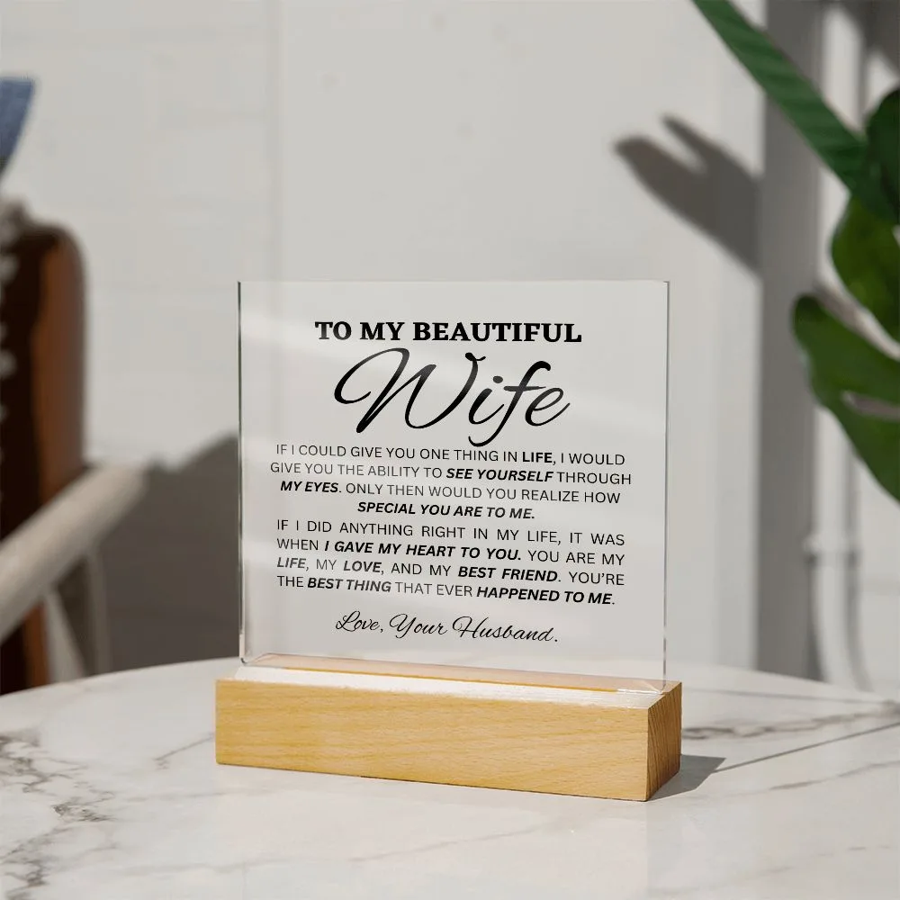 To My Beautiful Wife