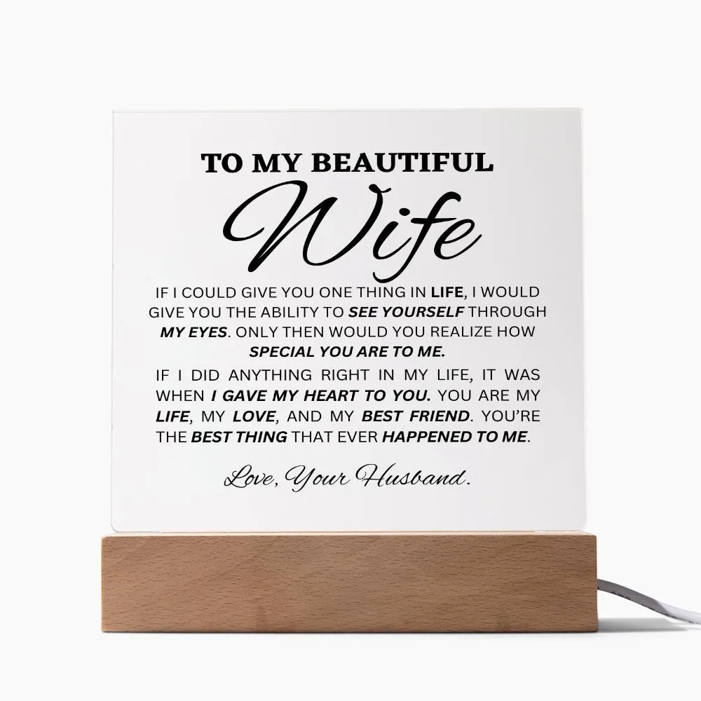 To My Beautiful Wife