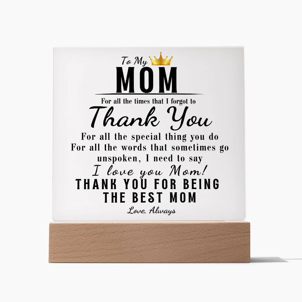To My Mom - Thank You