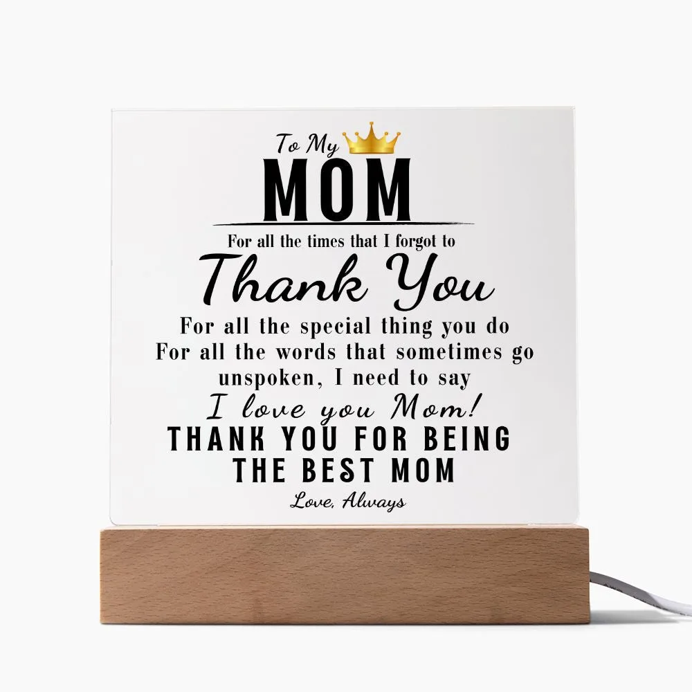 To My Mom - Thank You