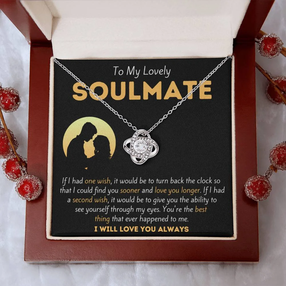 To My Lovely Soulmate - One Wish - Love Knot Necklace