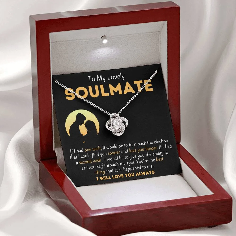 To My Lovely Soulmate - One Wish - Love Knot Necklace