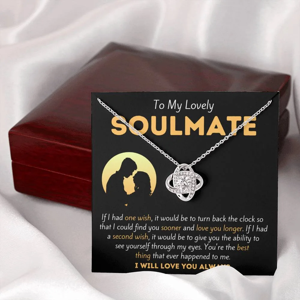 To My Lovely Soulmate - One Wish - Love Knot Necklace