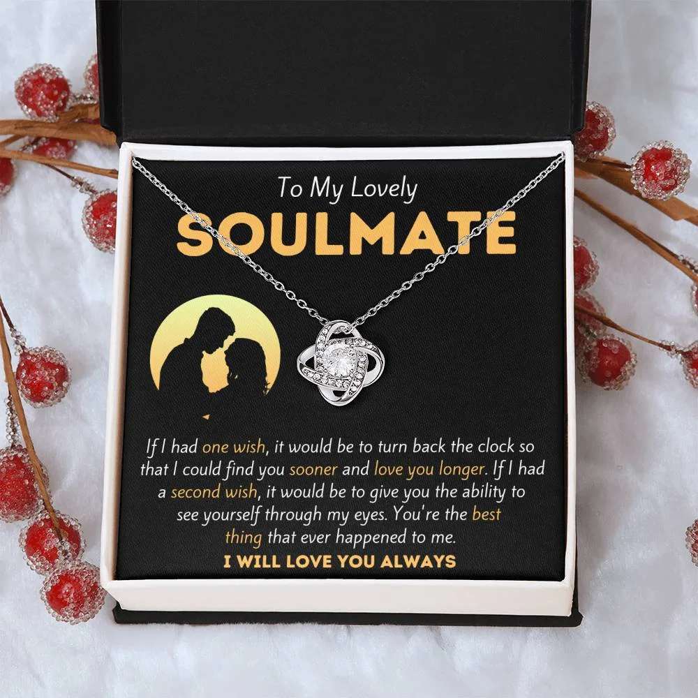 To My Lovely Soulmate - One Wish - Love Knot Necklace