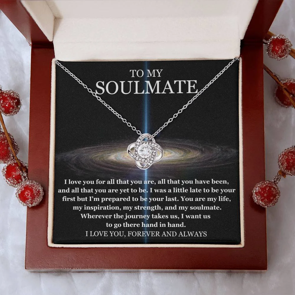To My Soulmate - Universe - Love Knot Necklace