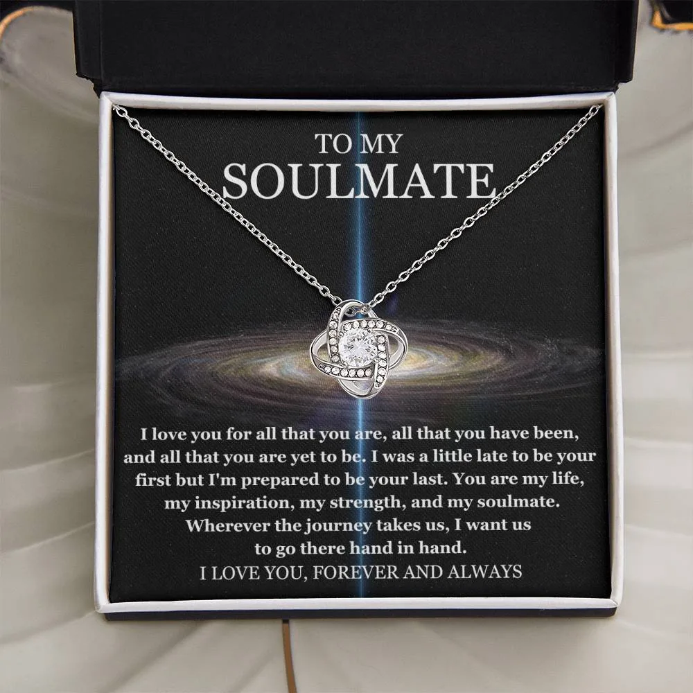 To My Soulmate - Universe - Love Knot Necklace