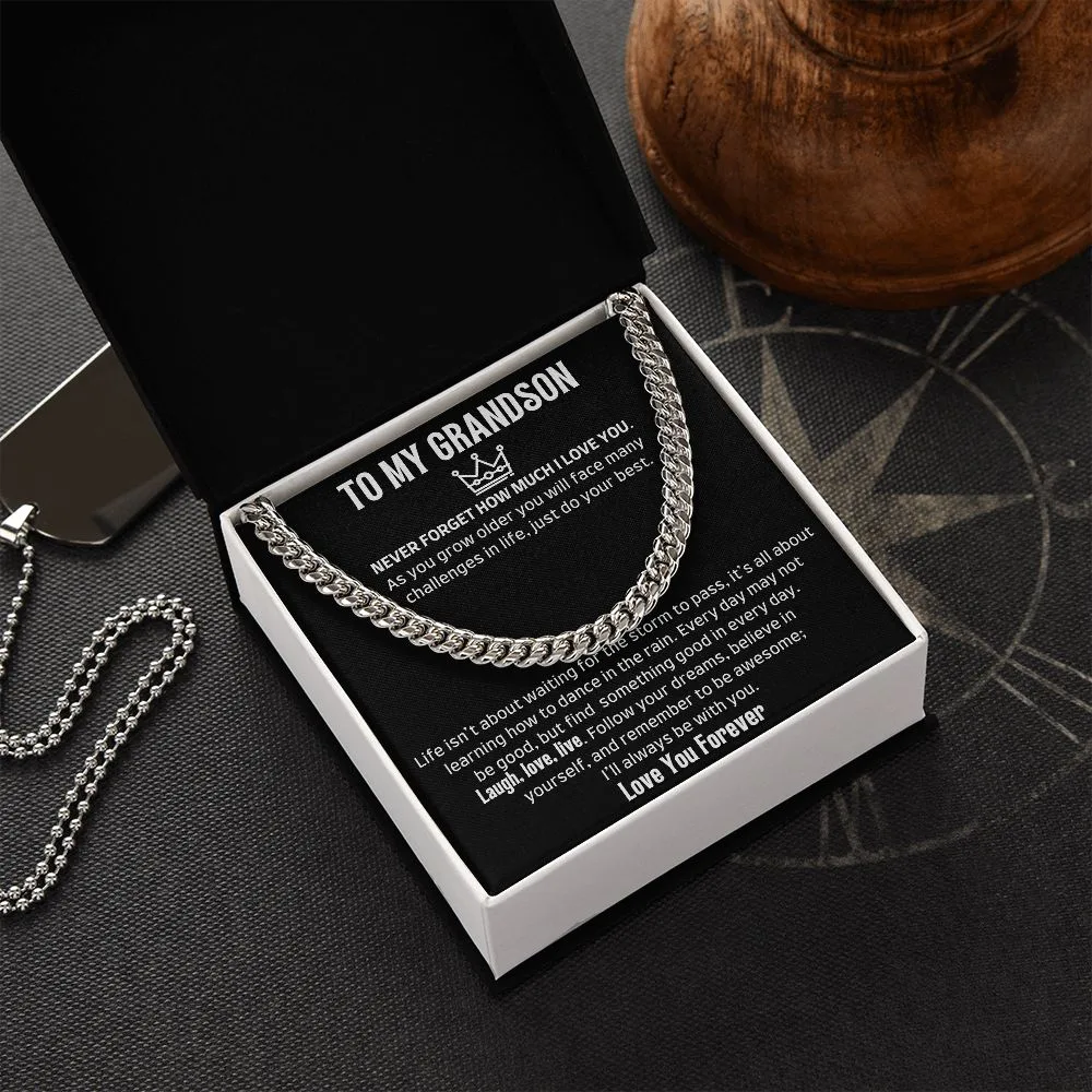To My Grandson - Cuban Chain