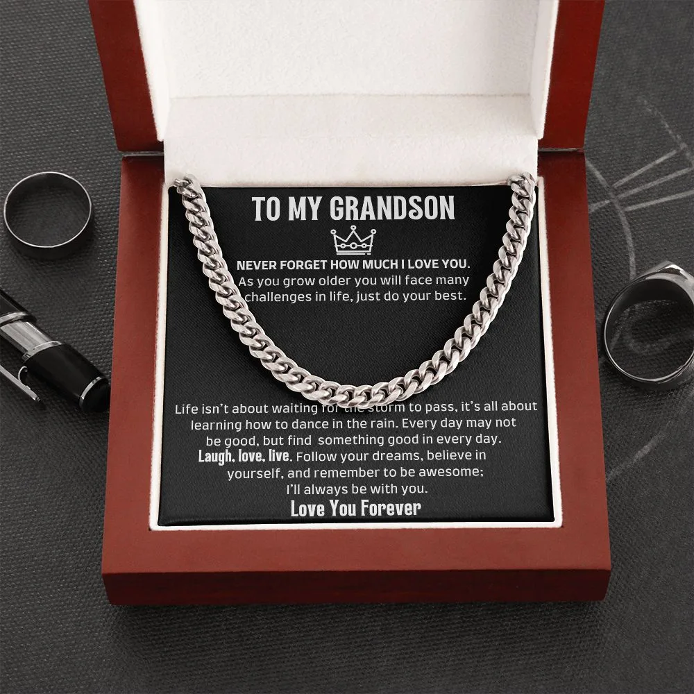 To My Grandson - Cuban Chain