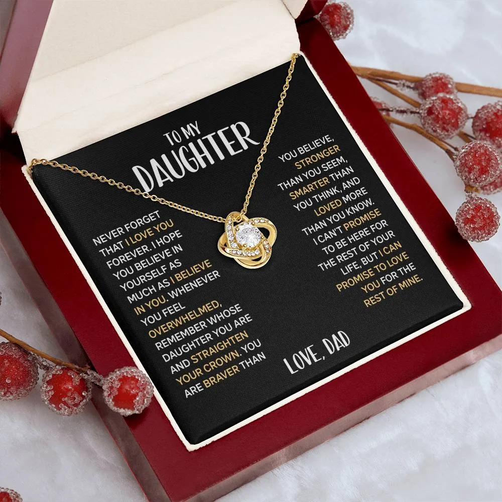To My Daughter - Your Life - Love Knot Necklace