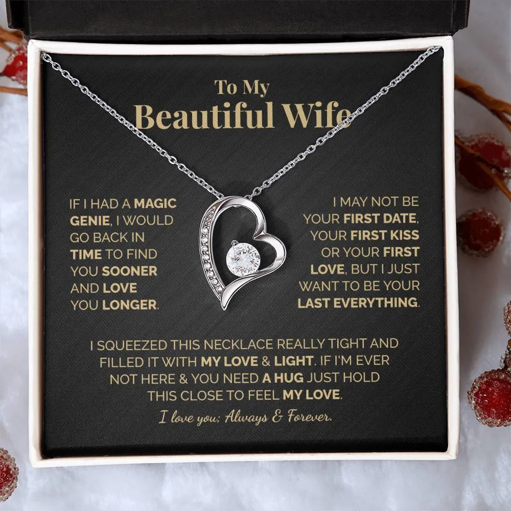 To My Beautiful Wife - Feel My Love - Forever Love Necklace